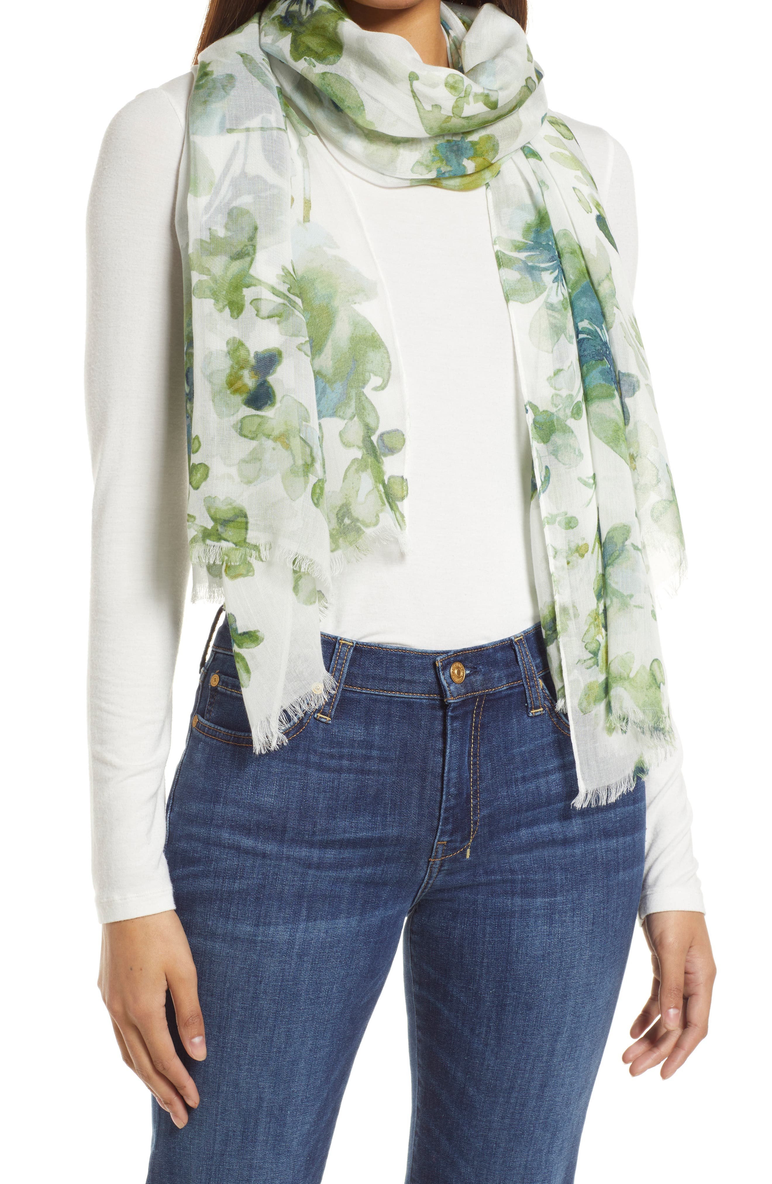 New WOMEN Light Blue Real 100% SILK LONG SCARF SHAWL WRAP "Floral" New WOMEN Light Blue Real 100% SILK LONG SCARF SHAWL WRAP "Floral"